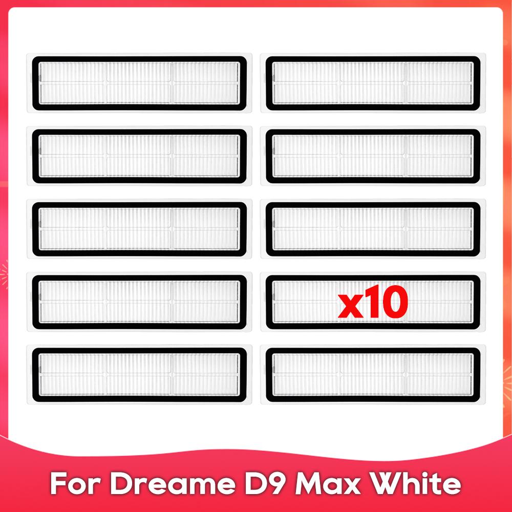 Подходит для ( Dreame D9 Max Белый / RLD33GA ) Боковая щетка-ролик HEPA-фильтр Тряпки для мытья пола Тряпка Аксессуар для робота-пылесоса Запасная часть