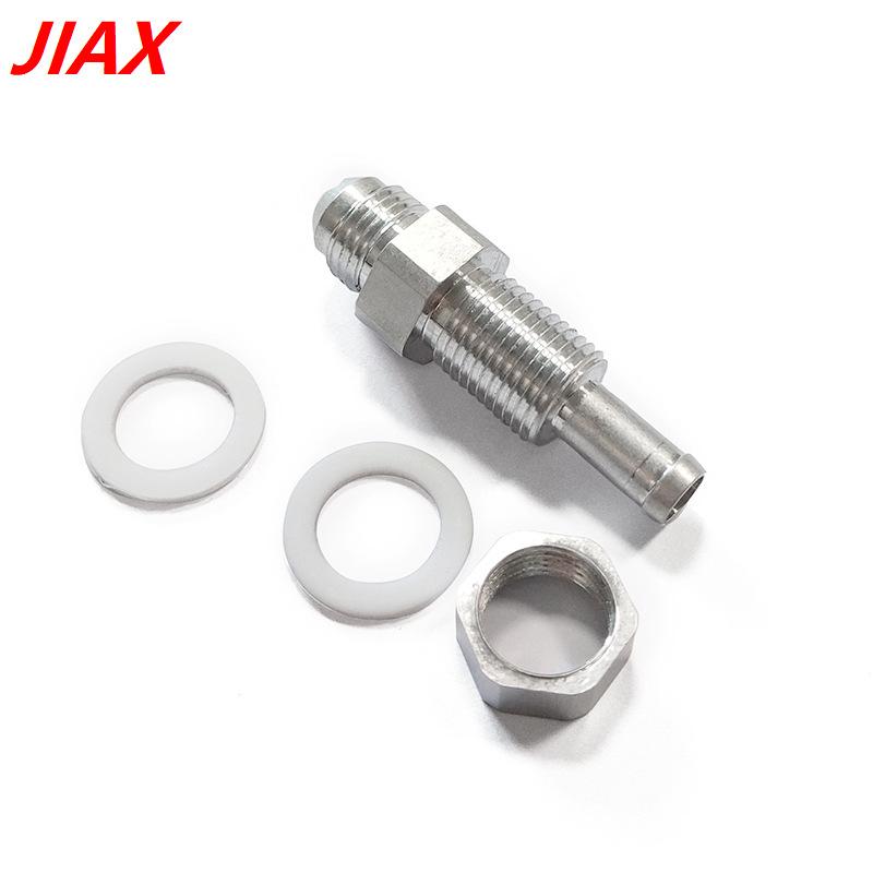 Aluminum Silver AN6 To 5/16 Bulkhead Hose Barb Connector Suitable for Fuel Tanks and Fuel Cells Fuel System 2