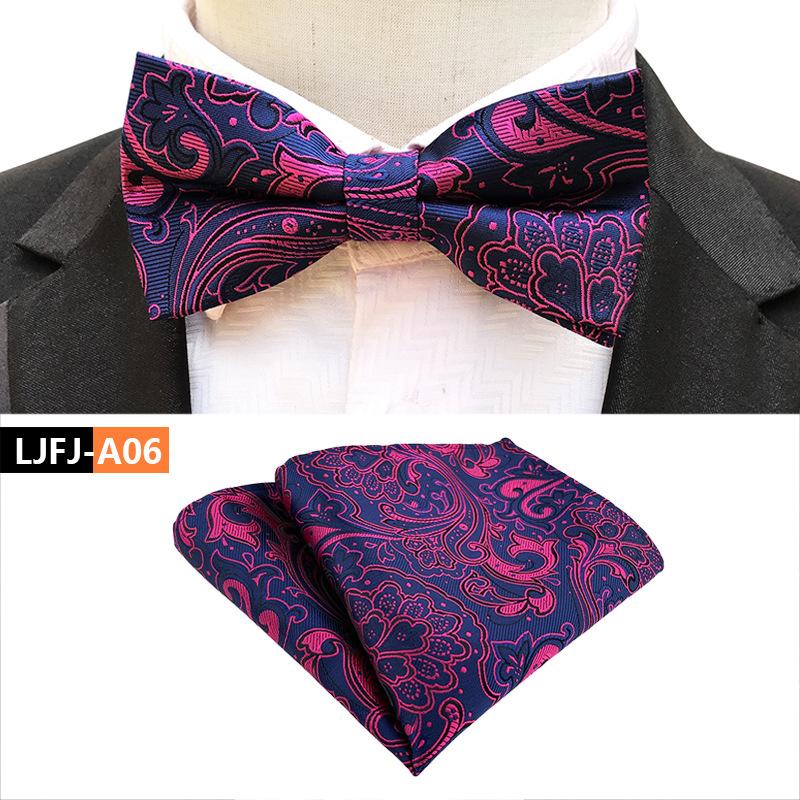 Модный трендовый галстук-бабочка плюс набор полотенец для кармана, свадебный галстук-бабочка для жениха и шафера