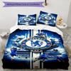 Chelsea FC Crest Themed Bedding 3Pcs Duvet Cover Set Decorative Bed Linen For Teen Room Home Decoration