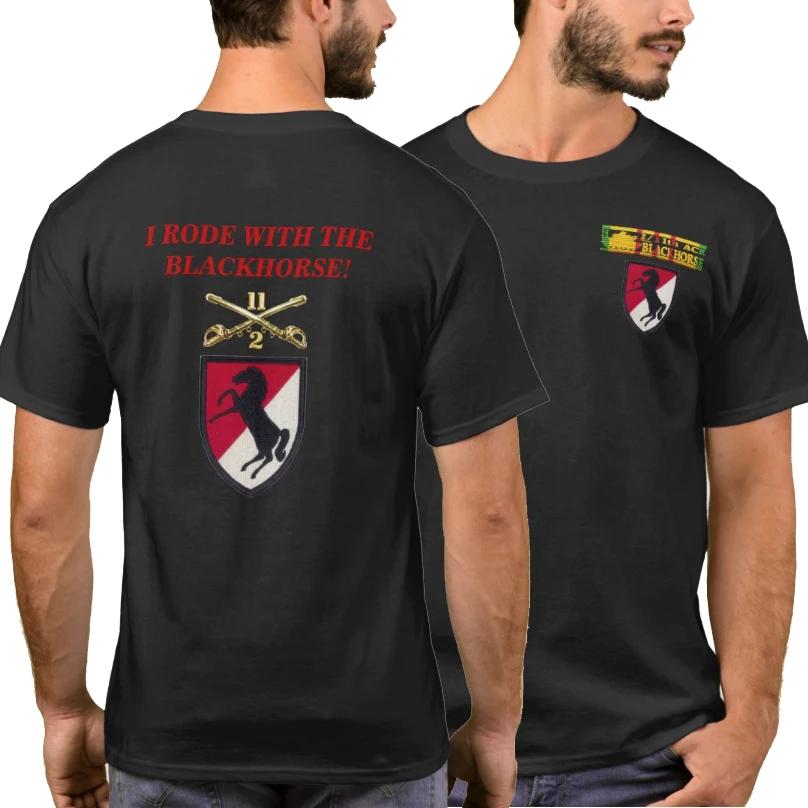 Medal Ribbon H211th Armored Cavalry Blackhorse Patch Printed TShirt 100 Cotton ONeck Short Sleeve Casual Mens Tshirt