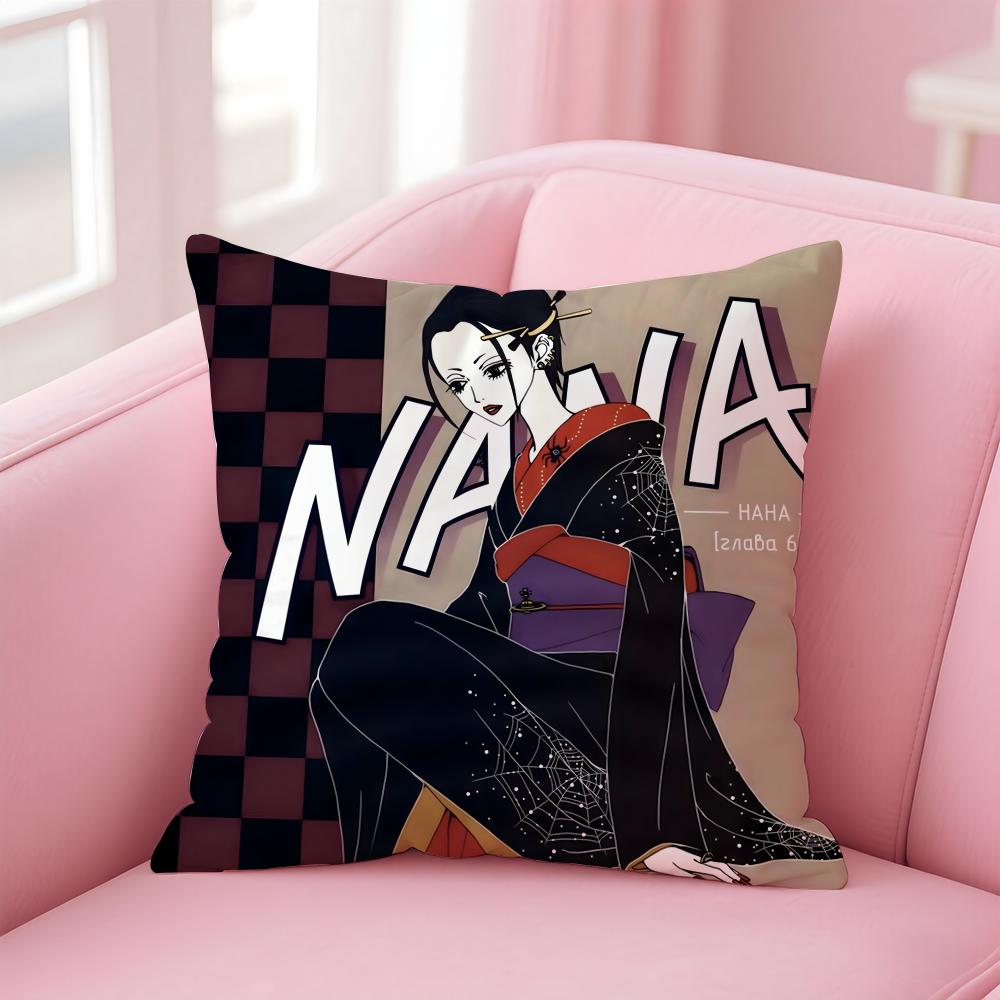 Arrival NNana Anime Cushion Cover Linen Pillowcase Cover Soft Decor for Sofa Home Room