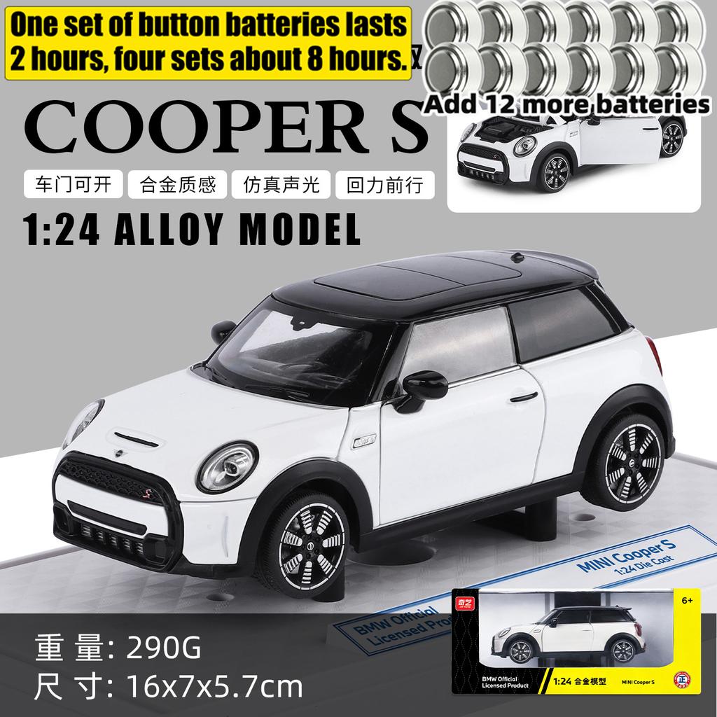 1:24 BMW MINI COOPER S F56 2021 Роскошный Компактный Спортивный Хэтчбек Металлический Литой Модель Автомобиля Декор для Дома Настольный Дисплей Игрушка