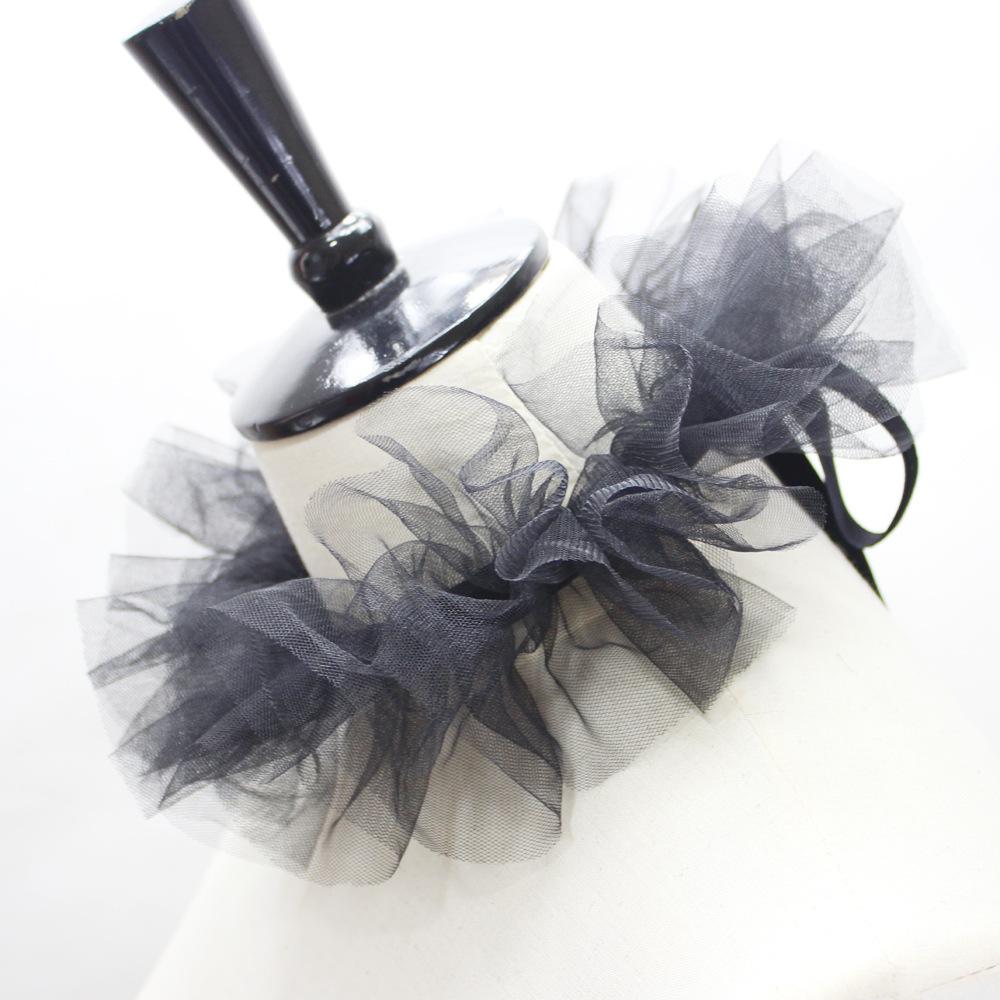 Halloween Party Ruffles Lace Fake Collar for Womens Elegant Layered Clown Cosplay Customes Detachable Collar Neck Collar