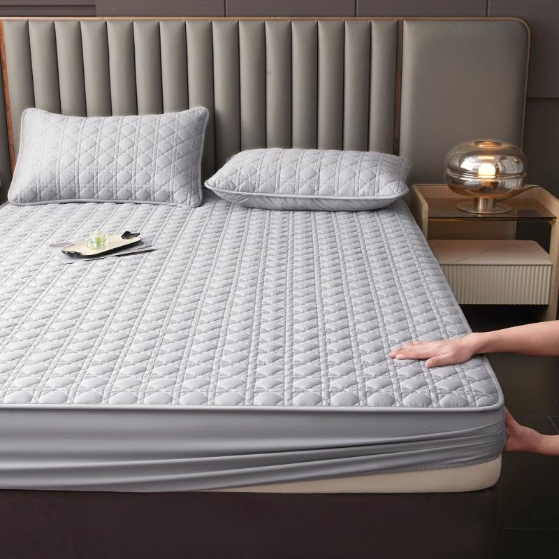 2026 New Quilted Fitted Bed Sheet - 60% Xinjiang Cotton Mattress Protector