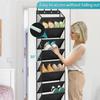 Yousheng 10-ярусный прозрачный накладной органайзер для обуви с 10 большими глубокими карманами, вмещает 20 пар, подвесное хранилище, органайзер для шкафа, вешалка, вмещает до 80 предметов