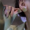 Серьги-гвоздики геометрические квадратные из стерлингового серебра S925 женские ретро французские интернет-знаменитости контрастные серьги Мори простые серьги
