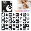 1 Box Baby Black White Cards Infants High Contrast Flash Card 0-3 Months Newborns Visual Stimulation Brain Sensory Development Paper Card Toy