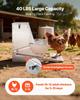 Automatic Chicken Feeder, 18.14 kg Capacity, Rainproof Treadle Poultry Feeder with Lockable Lid, No Waste, Galvanized Steel Construction, Outdoor Use,