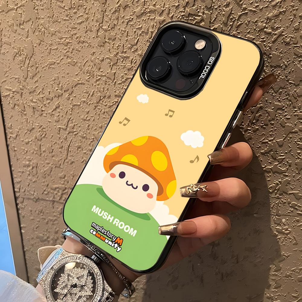 MapleStory Phone Case For 17 Air IPhone 16 Pro Max 15 Pro 14 Plus 12 13 X XS Max 11 Pro Colorful Silver Cover
