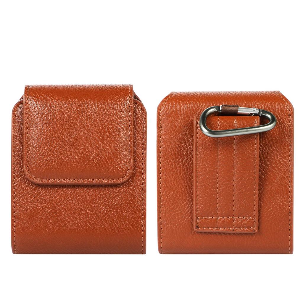 Роскошный кожаный чехол для телефона с зажимом на ремень, поясная сумка для Samsung Z Flip 5 4 3 5G, Galaxy Z Flip5 Flip4, Oppo Find N2 Flip, мужская кобура Moto Razr 40