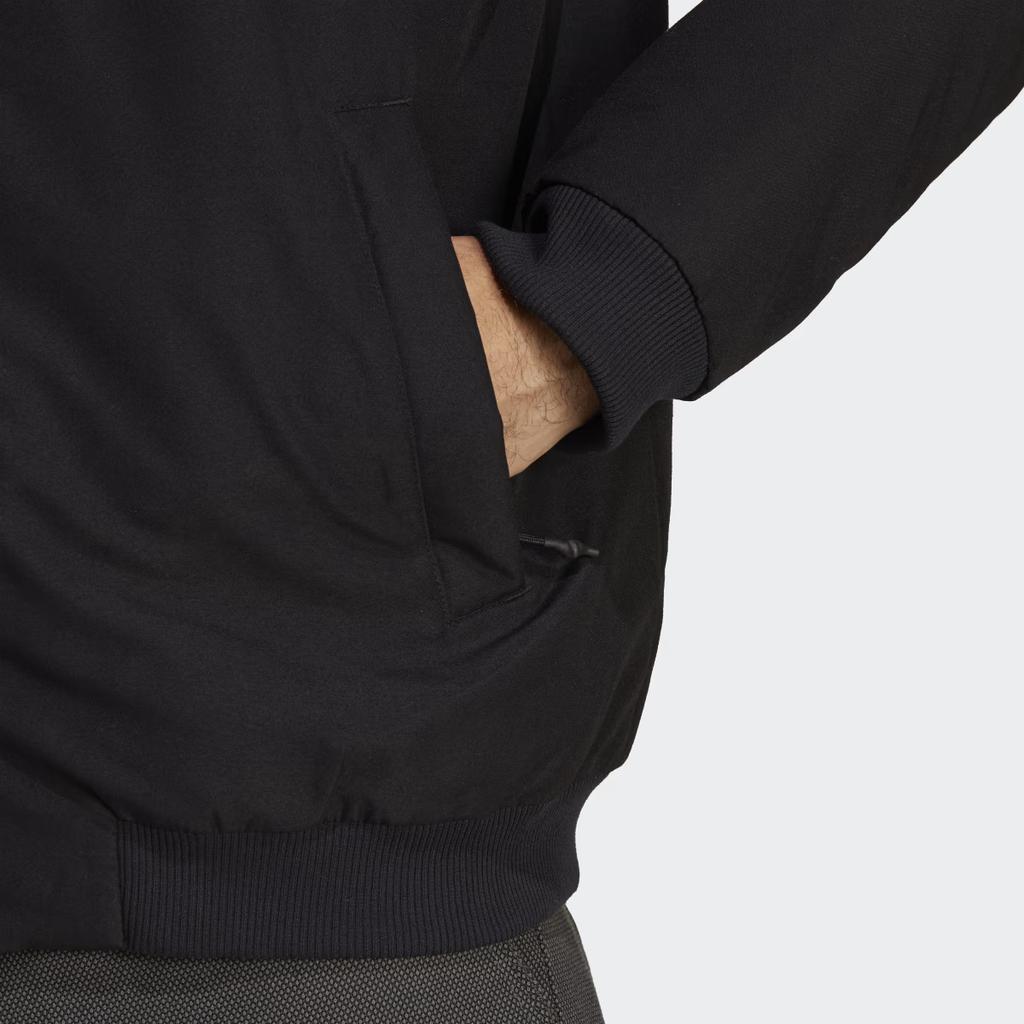 Adidas Спортивная куртка с вышивкой логотипа, мужская верхняя одежда, черная HT1991