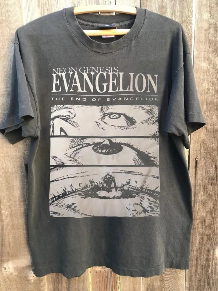 Футболка End of Evangelion, Аниме Neon Genesis, Угольная, Унисекс, Мужская, Женская, Унисекс Футболка