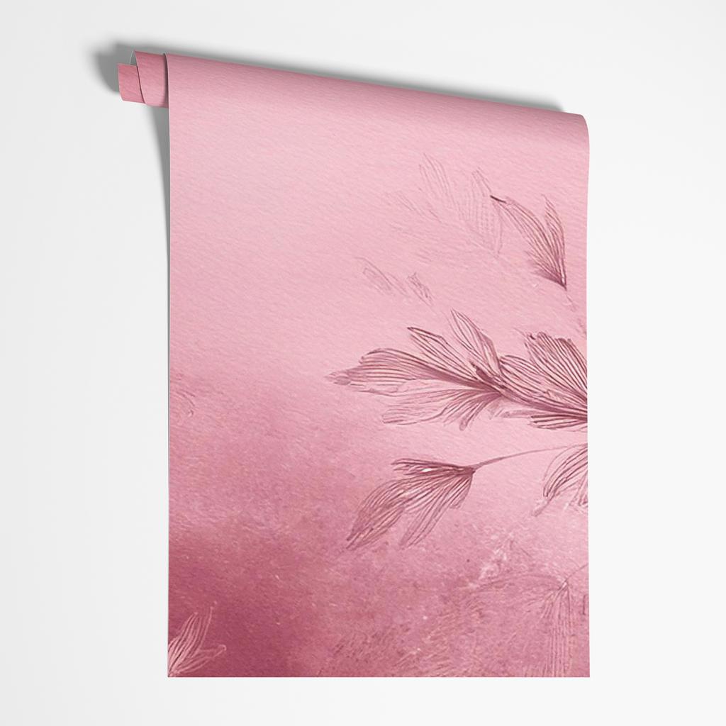 Wallpaper Abstract Flowers Pink