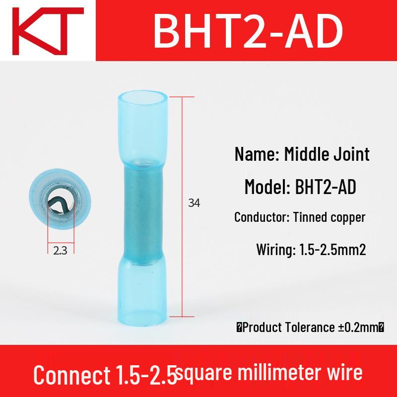 KT KISSTON BHT1.25/2/5.5 Водонепроницаемые термоусадочные inline обжимные клеммы - Медь, 500 шт.
