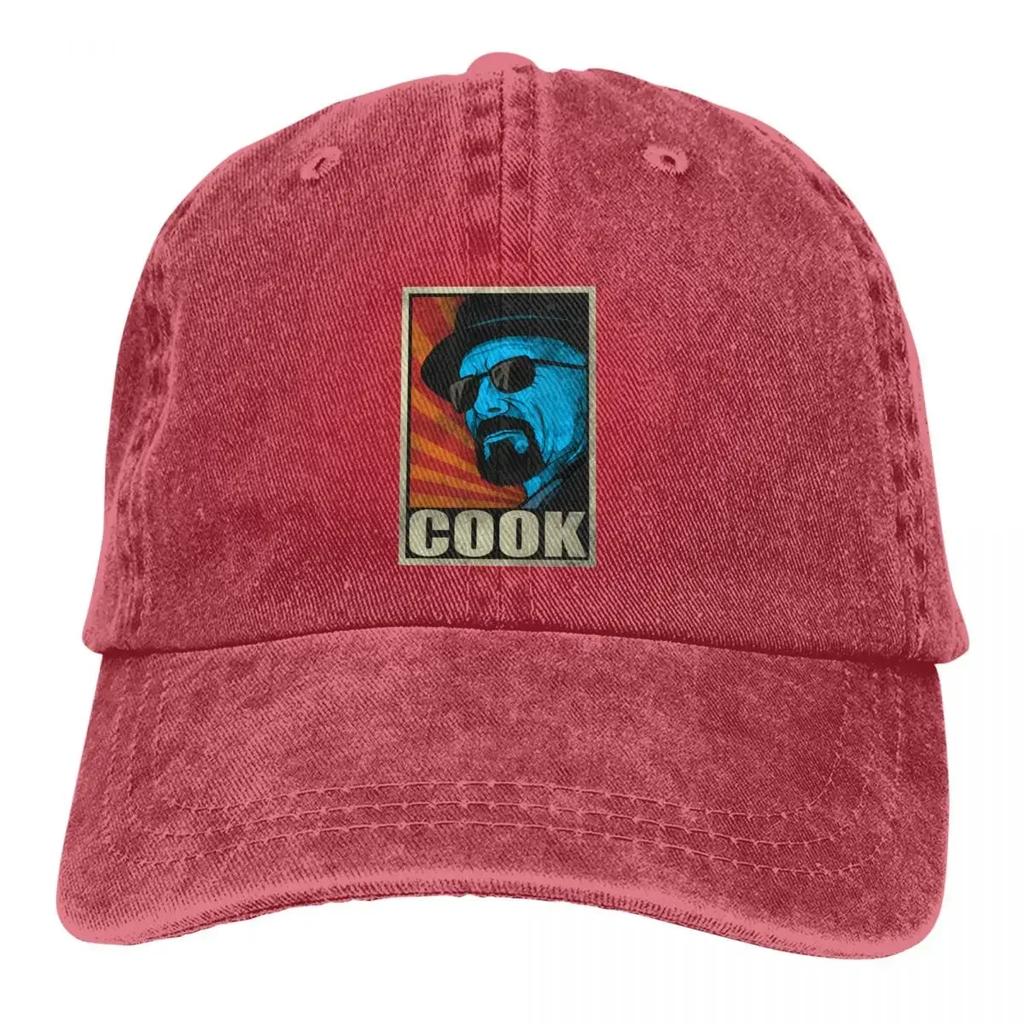 Стираная мужская бейсболка Cook Trucker Snapback Ковбойские кепки Dad Hat Breaking Bad Walter White TV Golf Hats