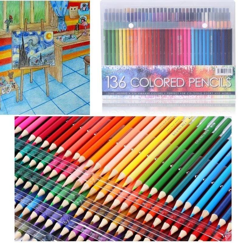 72/48/36/24/12 цветов, профессиональные масляные краски/водорастворимые карандаши, набор художников, рисующих, эскизов, цветной карандаш из дерева, школьные принадлежности для рукоделия