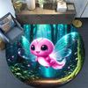 1pc Soft, Absorbent & Non Slip Cute Flying Insects Round Rug Soft Circle Rug for Living Room & Bedroom Decor, Chair Mats, and Unforgettable