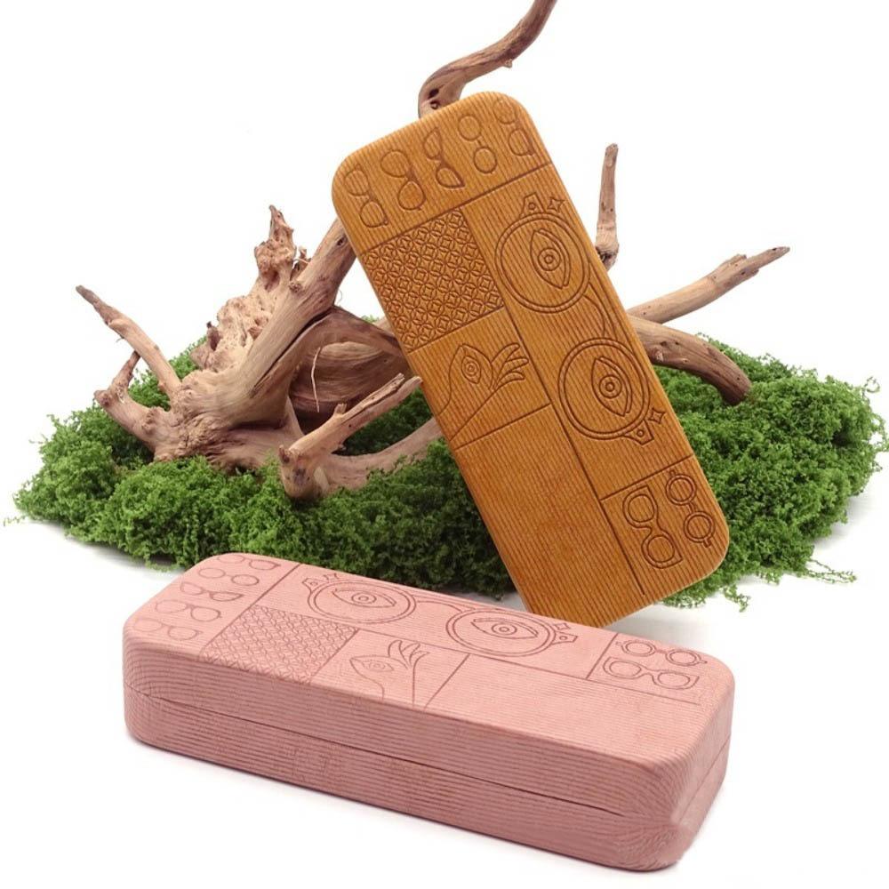 Square Glasses Case Geometric Pattern Sunglasses Storage Box For Mens Fashion Accessories