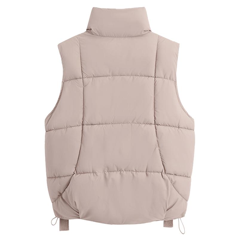 Осенне-зимние куртки без рукавов для женщин, верхняя одежда больших размеров, модное свободное толстое теплое пальто с воротником-стойкой, женский жилет