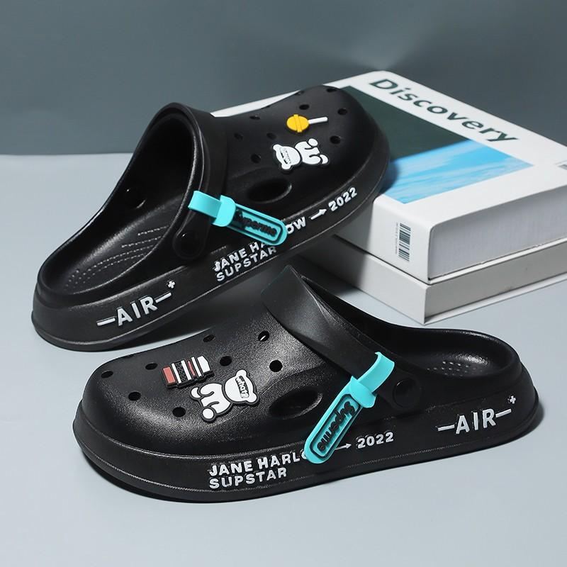 Новые дырявые туфли мужские летние универсальные трендовые мягкая подошва нескользящие износостойкие трендовые пляжные медсестры пара баотоу