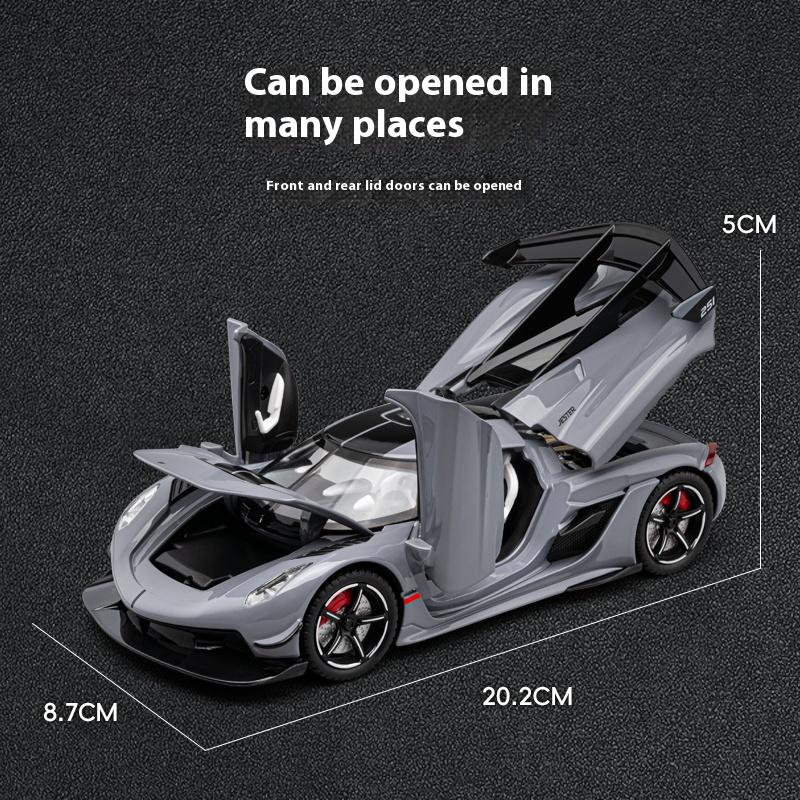 1:22 JESKO спортивный автомобиль модель модель автомобиля игрушка металлическое литье под давлением, с музыкой и функцией оттягивания назад коллекционная модель гоночный подарок мальчик