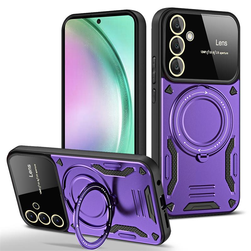 Для Samsung Galaxy A55 A35 A15 A25 5G чехол автомобильный магнитный держатель бронированная задняя крышка для Samsung A 15 25 35 55 5G чехлы для телефонов Fundas