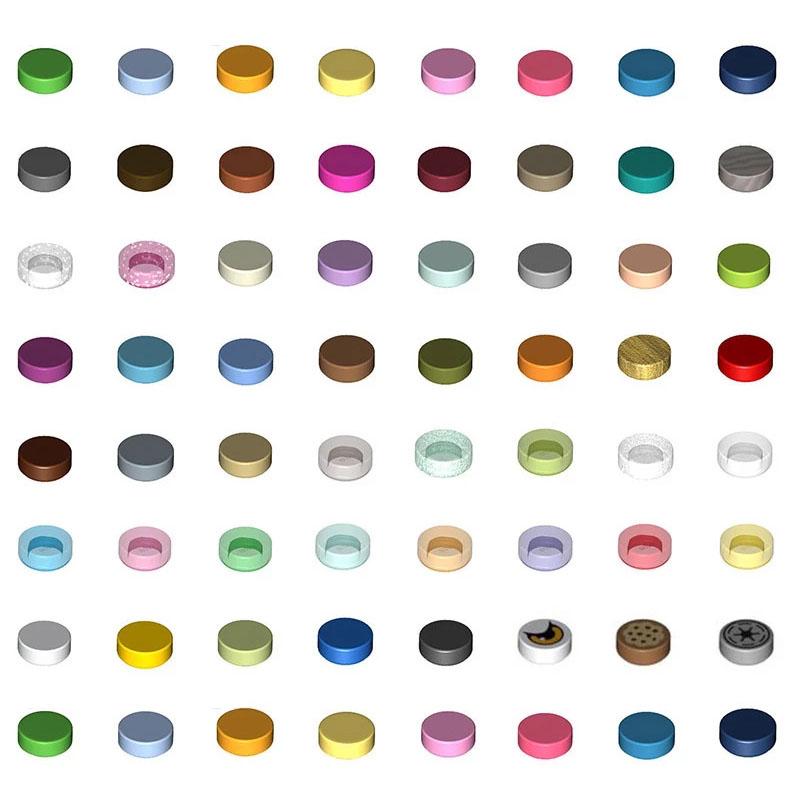 1000 шт./лот Плитка 1x1 Круглая 98138 Специальный Кирпичик MOC Строительный Блок Мелкие Частицы Кирпичики Детали Совместимые с 98138 LOGO Игрушки