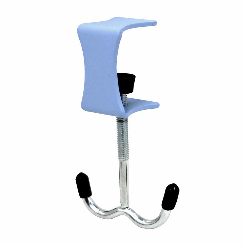 1 шт. Многофункциональный двойной крючок Крючок для школьной сумки Настольное съемное устройство для подвешивания мобильной сумки Крючок для сумки на боковую сторону стола Без перфорации Прочный крючок для сумки