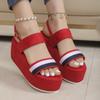 Platform Women's Sandals Summer High-heeled Buckle Strap Ladies Sandals Peep Toe Shoes for Women  Large Size Ladies Shoes