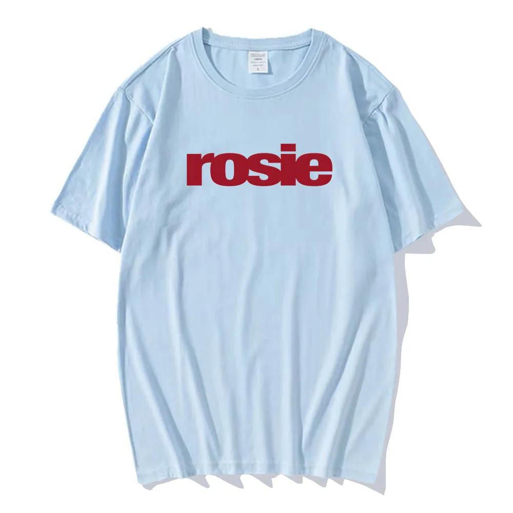 Футболки Rosie Album 2025 ROSÉ POP Футболка в корейском стиле Высокое качество Мягкая футболка Повседневная Мужская Женская одежда Графическая футболка