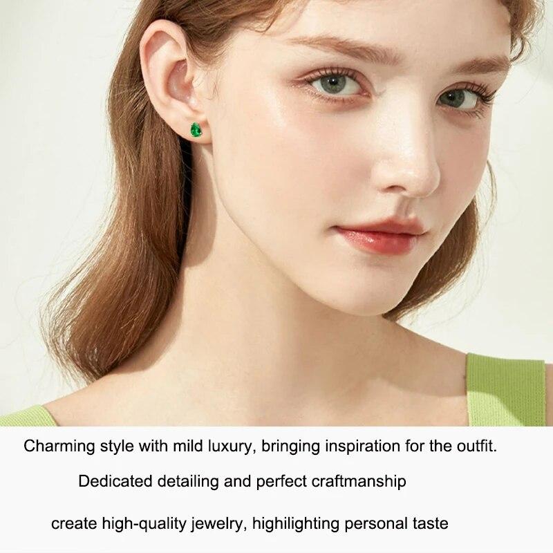 Серьги-гвоздики из драгоценного камня диаспор для женщин, стерлинговое серебро 925 пробы, танзанит, изумрудное покрытие, серьги из желтого золота 18 карат, изящные ювелирные изделия, подарок