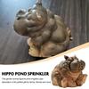 1 Pcs New Hippo Pond Spray Hippo Garden Supplies Outdoor Animal Sprinkler Courtyard Home Decoration House Sculpture