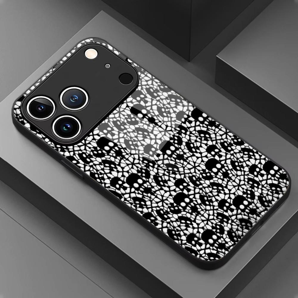 Halloween Style Skull Glass phone case mobile phones for iphone 17 pro max cover for iPhone 17 16 15 14 13 12 11pm Pro Plus