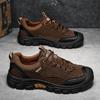 Hiking Outdoor Men's Shoes Hiking Shoes High-end New Casual Soft Leather Soft Sole Casual Shoes Foreign Trade Large Size Fashion Tooling