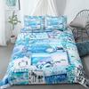 Beach  Duvet Cover Set UK Single Double Queen US Twin Full King Size Bed Linen Set