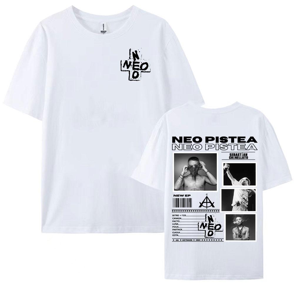 Rapper Neo Pistea Album 2025 Tour Merch T Shirt Men Women High Street Gothic Hip Hop T Shirts Casual Summer Pop Art Tshirt Tops