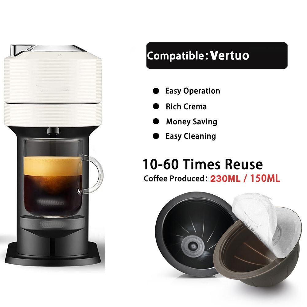 i Cafilas [NVCG3] Многоразовые капсулы для кофе, пищевой полипропилен, многоразовые чашки для приготовления крема, капсулы, фильтр для эспрессо для Nespresso Vertuoline Next, Delonghi