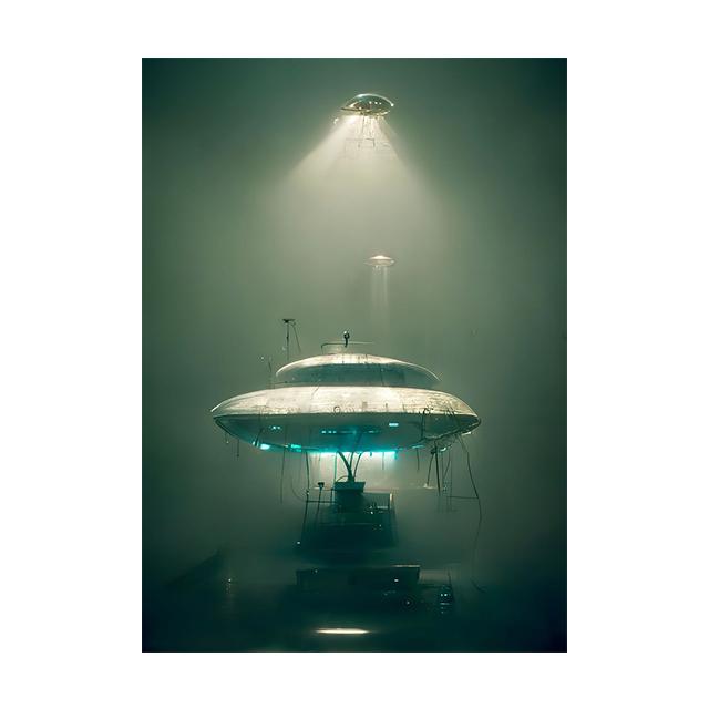 UFO Glow Strangely In the Dark Series TV Movie Poster Alien Spacecraft Captures People Research Pictures Wall Canvas Art Decor
