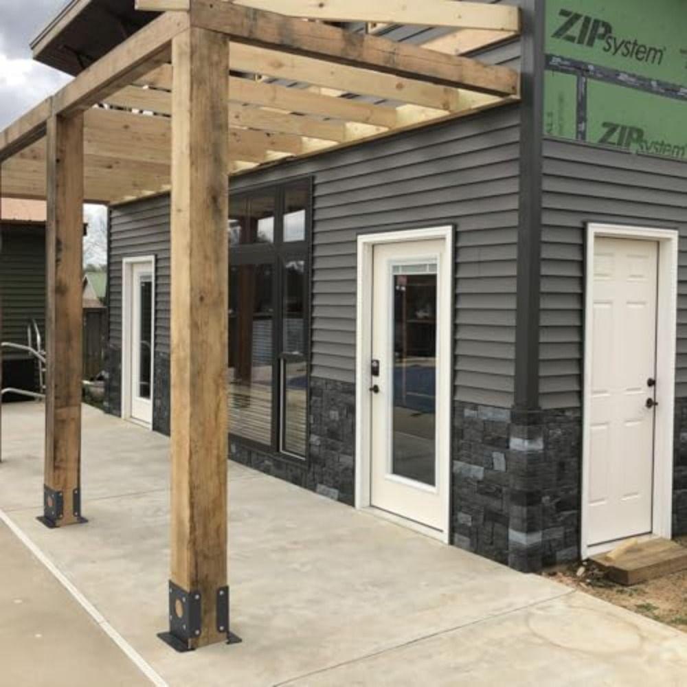 2 шт. Прочные опорные уголки для деревянного забора, перголы, регулируемая конструкция, простая установка, базовые уголки для столбов, черные, прочные