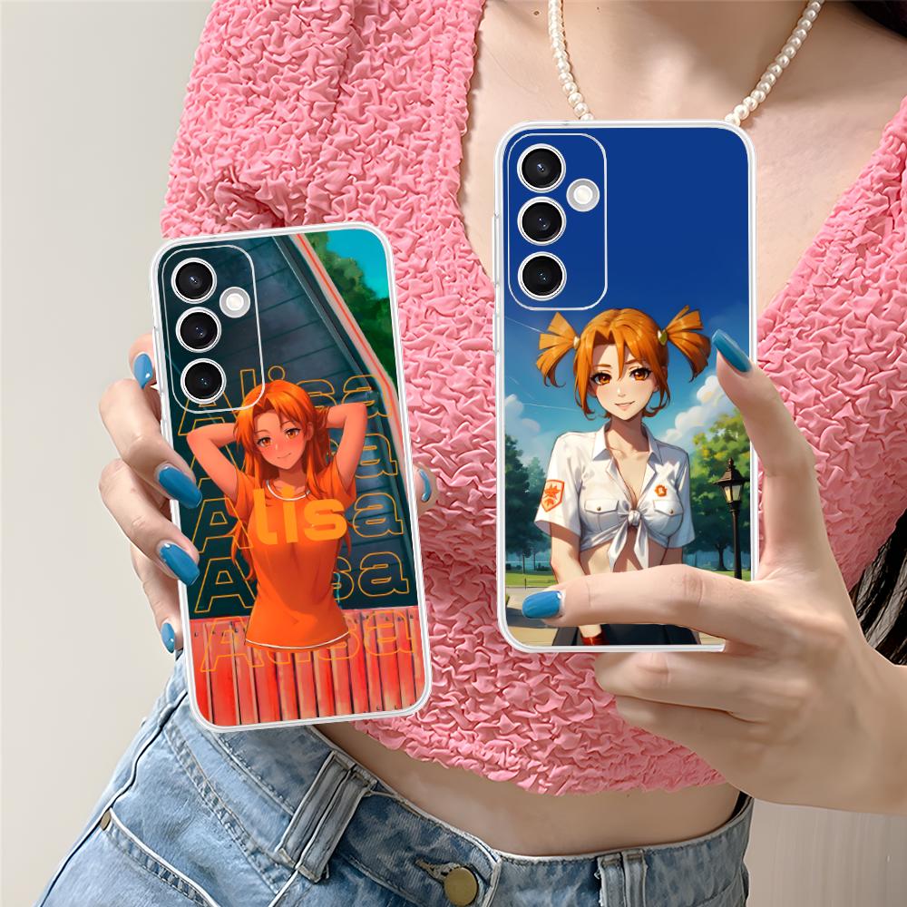 Вечное Лето Алиса Прозрачный Чехол для Мобильного Телефона для Samsung Galaxy S25 S24 S23 S22 S21Plus FE Ultra Цветной Чехол