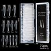 70/140/150Pcs 70/140/150Pcs Nail Molds Transparent Top Nail Forms  For Builder Extension