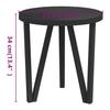 Vidaxl Stolik Herbaciany, Czarny, Ø35 Cm, Mdf