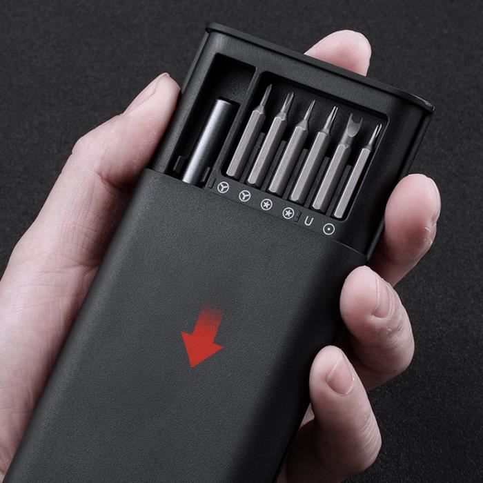 TOURNEVIS,25in1--Jeu de tournevis de précision magnétique 25 en 1, embouts hexagonaux Torx avec poignée pour ordinateur Xiaomi, Kit'