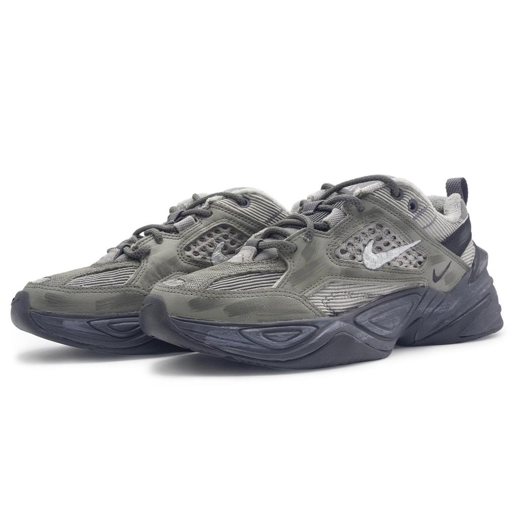 Nike M2K Tekno Устойчивые к истиранию, Баланс, Легкие, Увеличивающие рост Низкие Кроссовки на массивной подошве Унисекс Серые BV0074-001(Команда322-)
