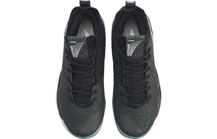 Li Ning Sonic Boom 2.0 Cushioning Slip Resistant Abrasion Resistant Low top Badminton Shoes Men's Black AYZP001-4