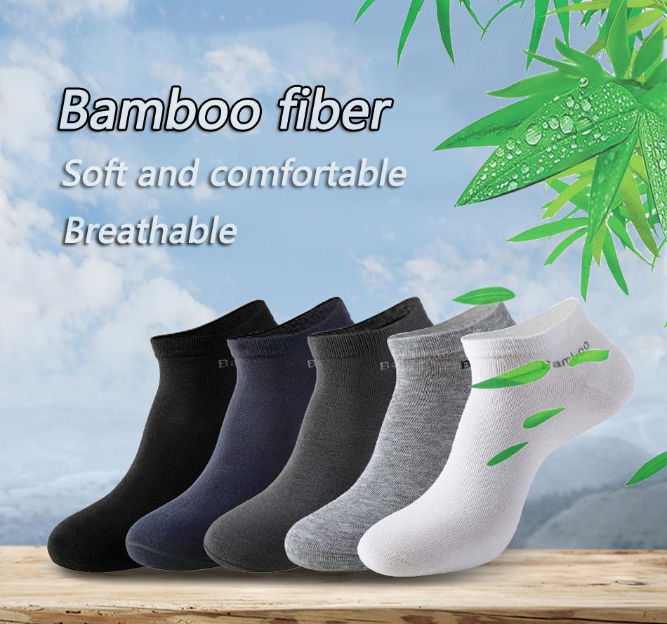 10 Pairs-pack Bamboo Fiber Men's Ankle Socks Size 38-45