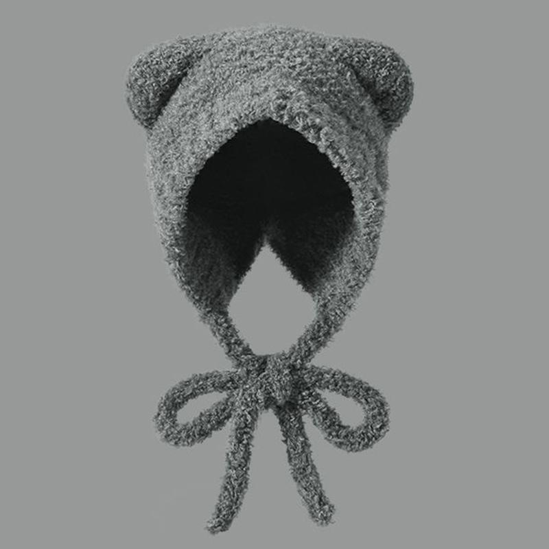 1 шт. корейская шапка вязаная шапка шерстяная шапка плюшевая шапка теплая защита ушей головная шапка