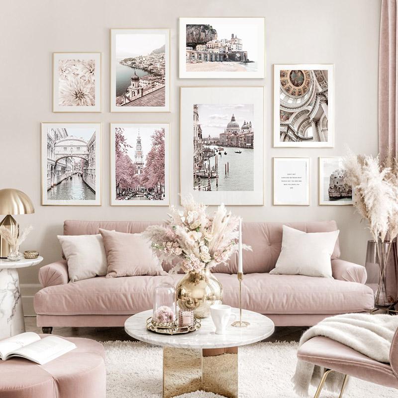 Италия Венеция Атрани пляжное здание пейзажный принт плакат винтажный холст настенная живопись фотография скандинавская картина домашний декор