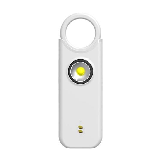 Женская личная сигнализация безопасности 135 дБ громкий звук Type-C перезаряжаемый портативный брелок с вытяжным кольцом и стробоскопом